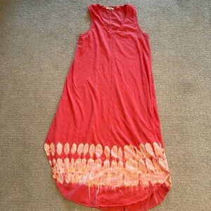 Women’s Z Supply Coral with tie dye dress. Size medium